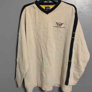 VINTAGE Corvette Sweater Pullover V-neck